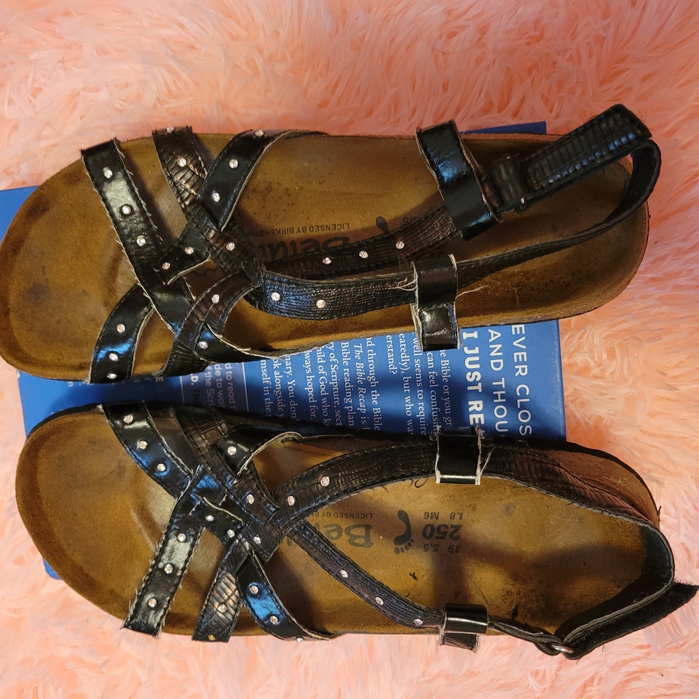 Birkenstock "Betula"Black Strappy Sandals - Picture 2 of 6